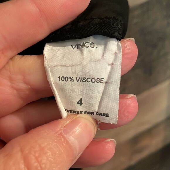 Vince Black Vicose Rayon Button Cuff Jogger Pants - Picture 7 of 8